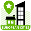 Travel Guide Europe - City map, top highlights icon