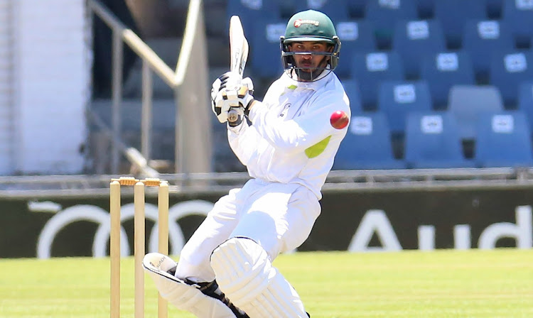 Warriors batsman Yaseen Vallie on his way to making a century against the Dolphins at the Buffalo Park Stadium on Monday, January 21, 2019