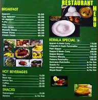 New Kairali Restaurant menu 2