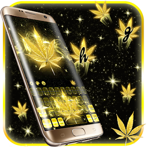 Golden Weed Rasta Shiny Keyboard Theme.apk 10001001