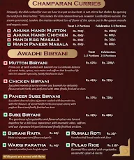 Shahi Kebab menu 1