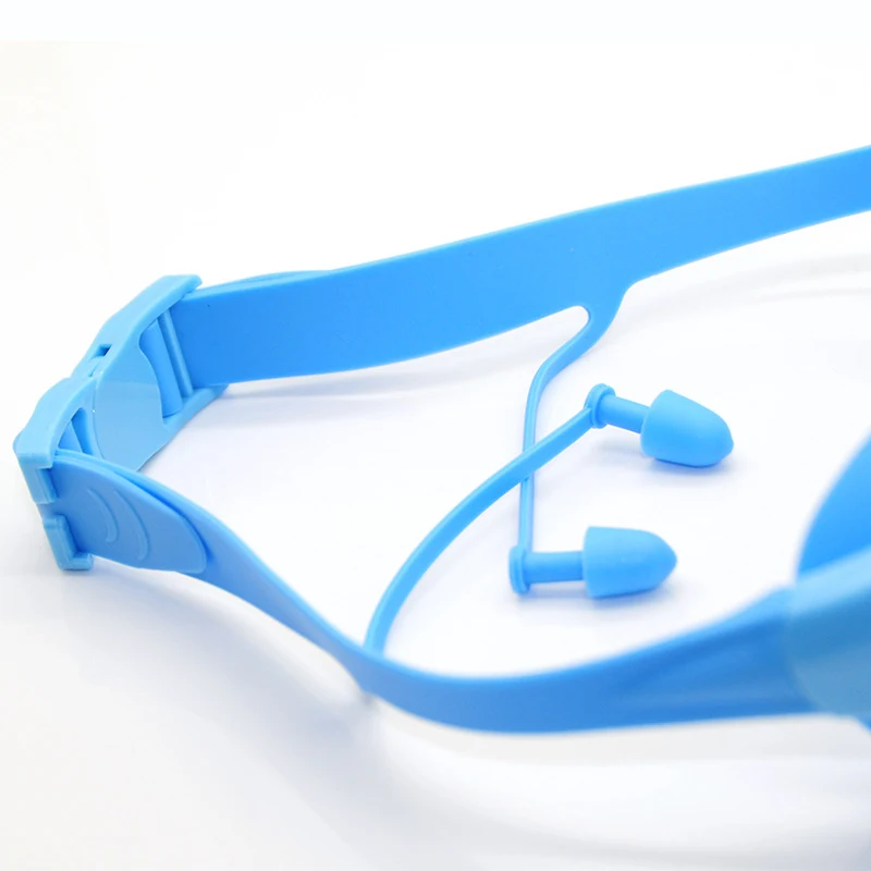 Lunettes de natation HD pour enfants, antibuée, confortables, avec bouchons d'oreilles en silicone, nagez sereinement et protégez vos oreilles