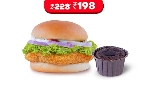 Railway Cutlet Burger + Choco Lava