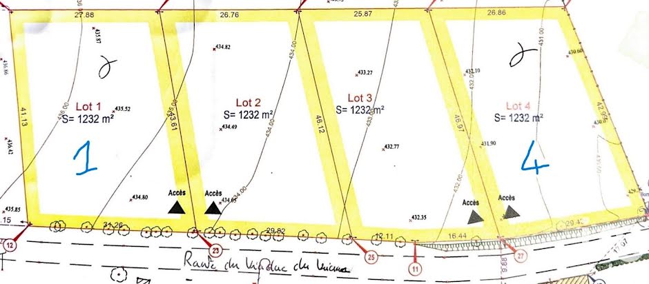 Vente terrain  1232 m² à Tanus (81190), 18 000 €