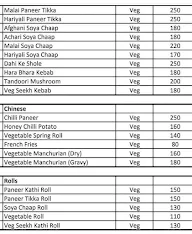 Roti Shoti menu 1