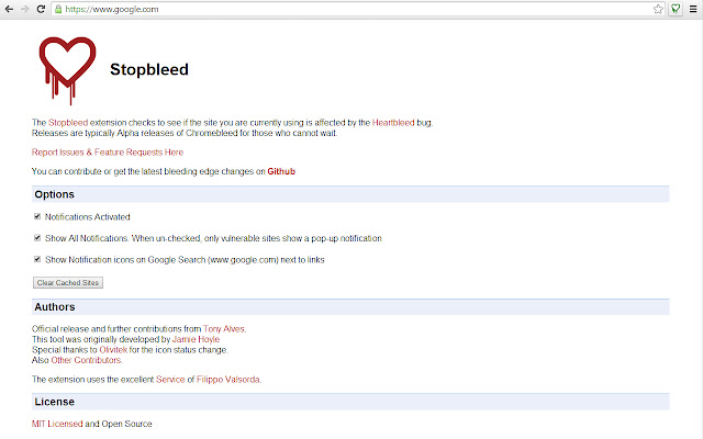Stopbleed chrome extension