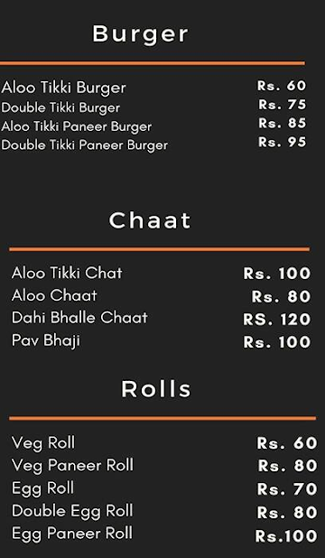 Our Food Station menu 