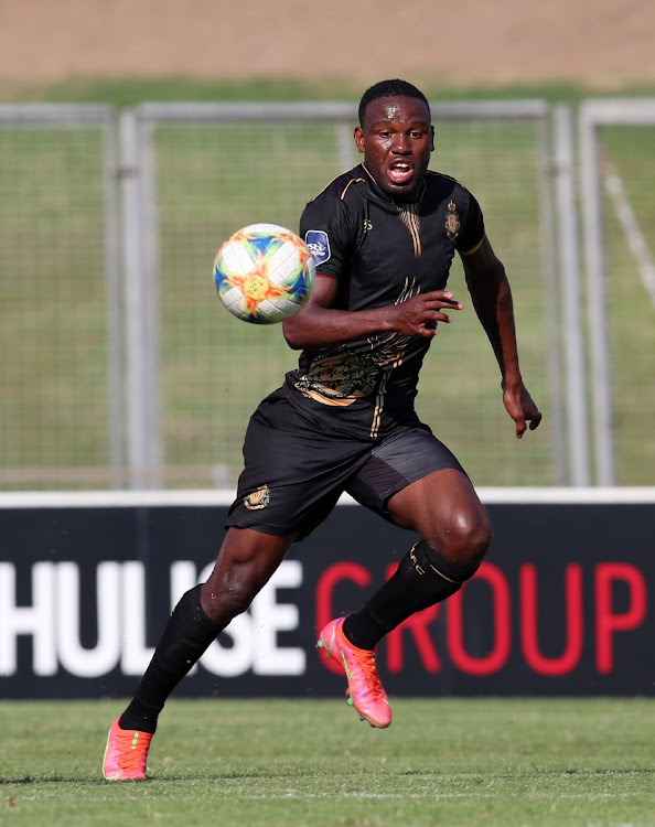 Victor Letsoalo of Royal AM during the DStv Premiership 2021/22 match between Royal AM and Chippa United on the 12 September 2021 at the Chatsworth Stadium, Chatsworth.