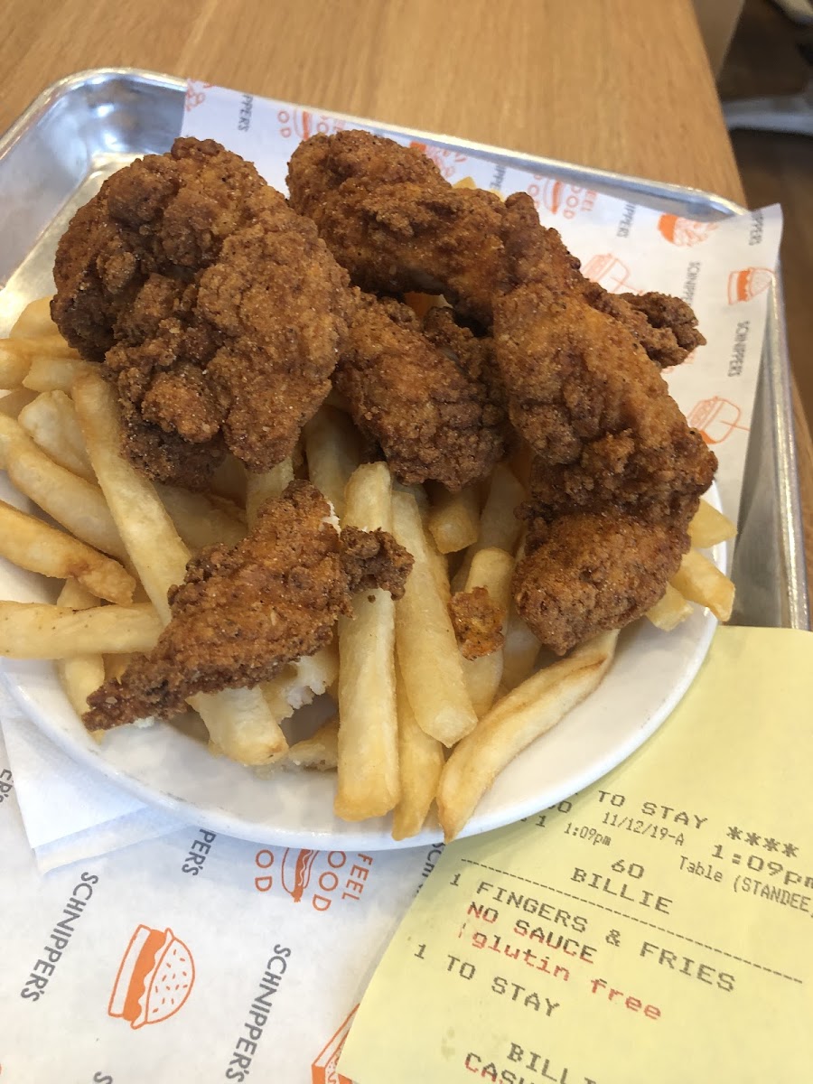 Chicken fingers and fries!!!!