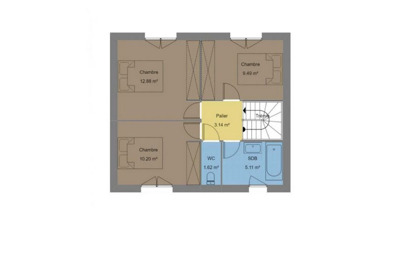  Vente Terrain + Maison - Terrain : 346m² - Maison : 86m² à Monterfil (35160) 