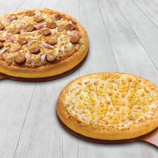 2 Medium Pizzas @ Rs 229 Each