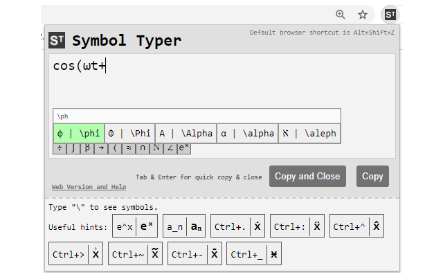 Symbol Typer - Write Math and Symbols Easily Preview image 2