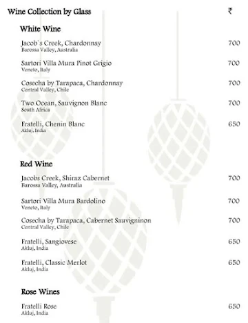 Chaandi - Hilton Jaipur menu 