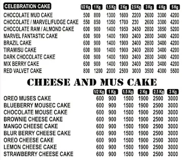 Cake Inventor menu 