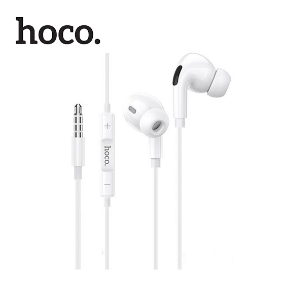 Tai Nghe Nhét Tai Hoco M77 Jack Cắm 3.5Mm, Nút Cao Su Chống Tiếng Ồn, Âm Thanh Bass Trầm, Có Mic Đàm Thoại, Dài 120Cm