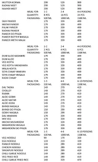 Paratha Haat menu 3