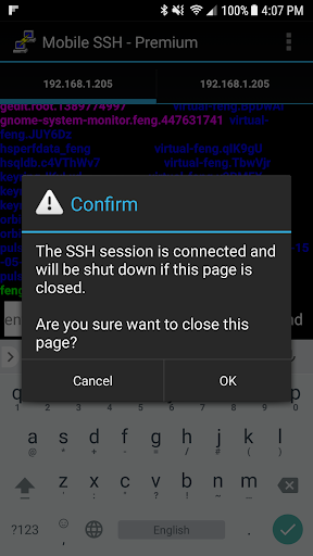 Screenshot Mobile SSH (Premium Version)