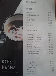 Kafe Haaha menu 1