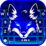 Neon Wolf Blue Keyboard Backgr icon