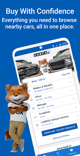 Screenshot CARFAX - Shop New & Used Cars