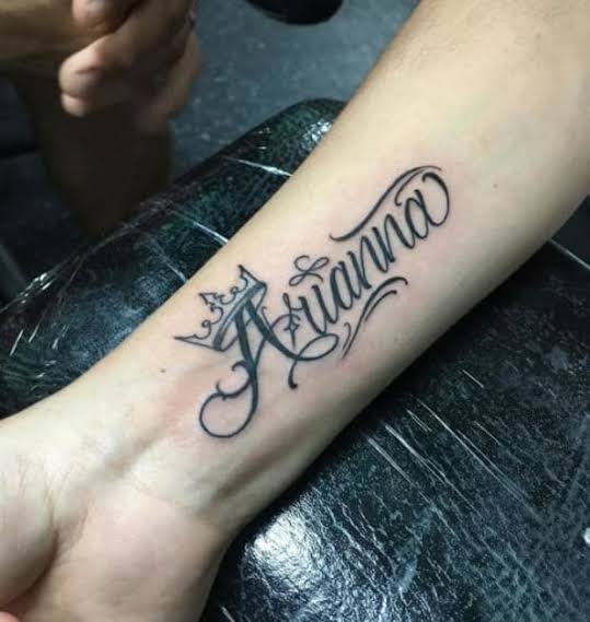 Arianna Name Tattoo Design Hip Tatoos