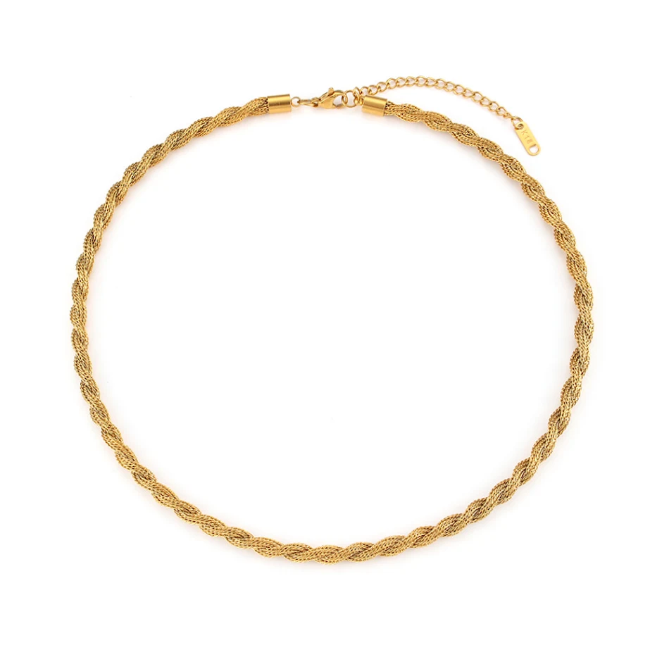 Trendy Temperamental Minority Design Fine Mesh String Braided Rope Bracelet Necklace, stylish everyday wear, unique char