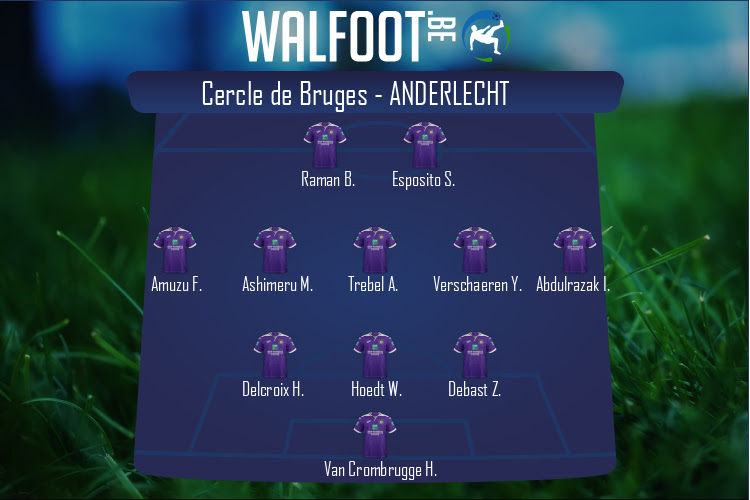 Composition Anderlecht | Cercle de Bruges - Anderlecht (30/07/2022)
