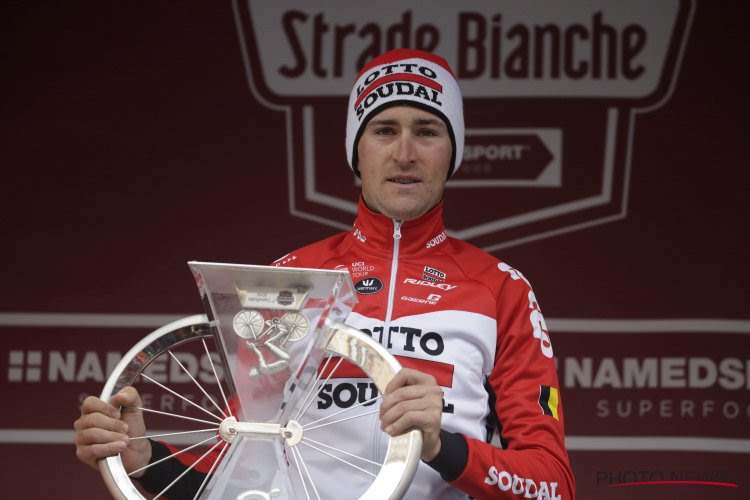 Tiesj Benoot na Strade Bianche: "Tom Boonen zei me dat hij geweend had, al betwijfel ik dat"