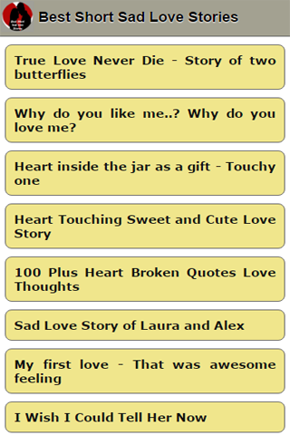 Best Short Sad Love Stories