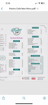 Panino Cafe menu 1