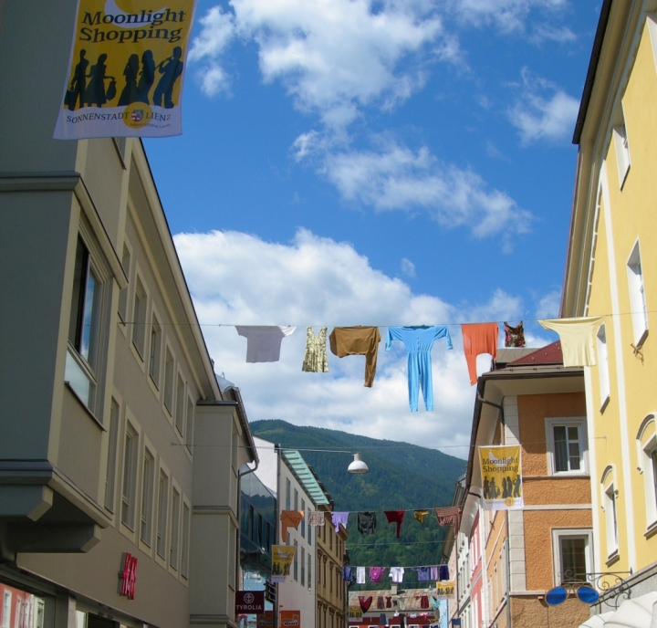 Il bucato a Lienz di cordina