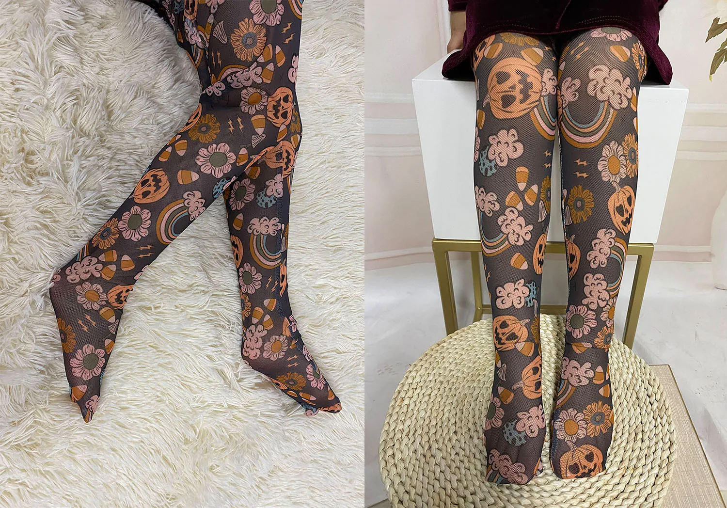 Title 4, Collants imprimés Halloween enfants respirants,...