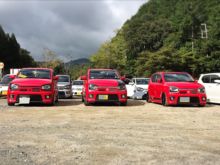 アルトワークスの高雄パークウェイアルトミーティング2021・フォロワーさんとコラボ・アルトワークスHA21S・アルトワークスha22s・赤ワークスonlyに関するカスタム事例の投稿画像39枚目