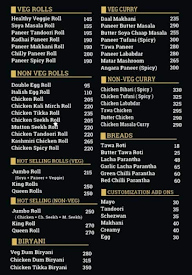 Kathi Junction Company menu 1