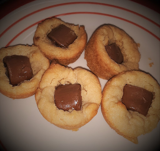 These are decadent w/ Rolo candies pressed into baked peanut butter cups