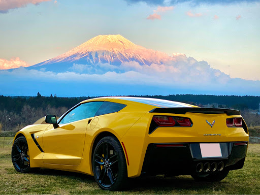 コルベット のアメ車 キャンプ 富士山 シボレーに関するカスタム メンテナンスの投稿画像 車のカスタム情報はcartune