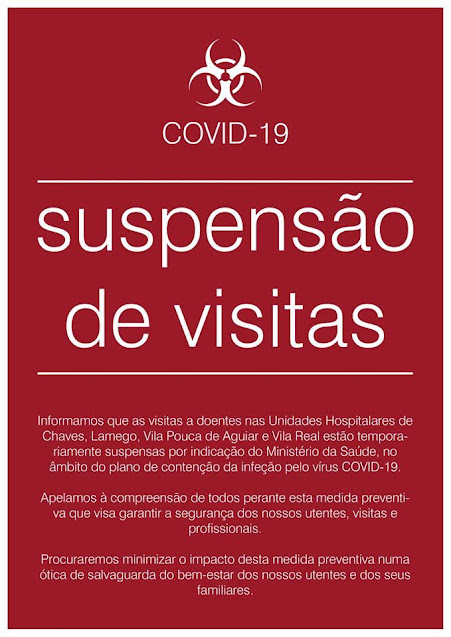 Visitas suspensas no Hospital de Proximidade de Lamego