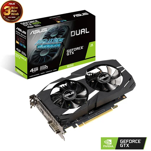 Card màn hình ASUS GeForce GTX 1650 4GB GDDR5 DUAL (DUAL-GTX1650-4G)