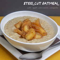 Steel Cut Oatmeal with Apple Cinnamon Compote