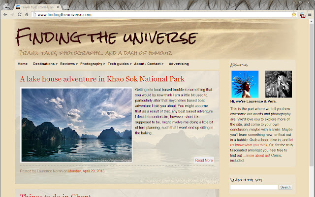 Finding the Universe chrome extension