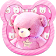 Pink Love Cute Bear Keyboard Theme icon