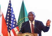 President Cyril Ramaphosa during the opening of a recent trade forum between the US and sub-Saharan African countries to discuss the future of the Agoa trade pact. File photo. 