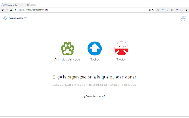 Colaborando.org - Donate by surfing the web chrome extension