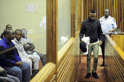 Nkosinathi Msimango appeared before the Randburg Magistrate Court after he handed himself over to police on friday. Acting police commissioner Kgomotso Phahlane had made a call to Msimango to hand himself in as a person of interest and key witness to the whereabouts of 15 computers stolen at the Chief Justice Mogoeng Mogoeng's offices in Midrand two weeks ago. Photo Thulani Mbele. 27/03/2017