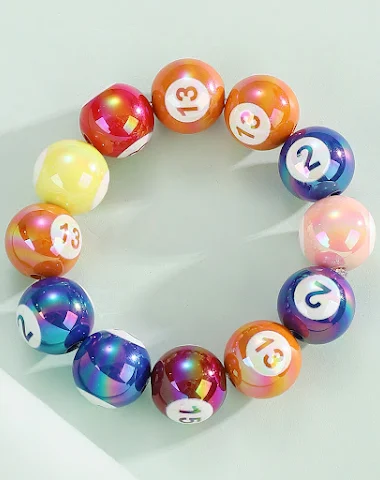Bunte Sport-Paar-Armbänder mit Perl - 3