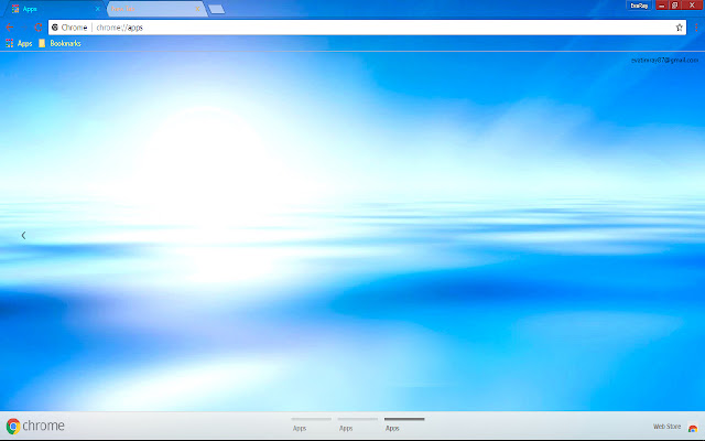 Artistic Blue Horizon Turquoise chrome extension