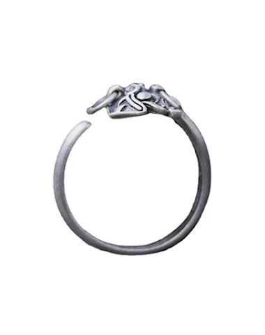 Thai Silver Animal Head Applique Ri - 0