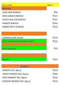 Chaubara menu 1