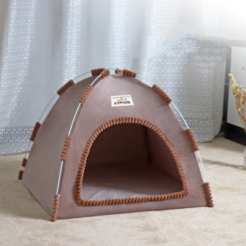 Tenda para animais ninho para gatos universal quatro estações cama para cães e gatos pequenos e médios, aconchego garantido