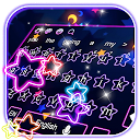 Herunterladen Sparkling Giltter Neon Pink Star Keyboard Installieren Sie Neueste APK Downloader